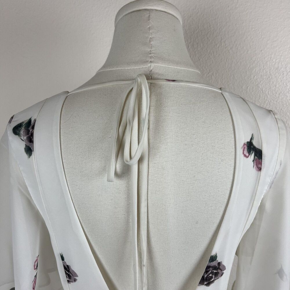 Show Me Your Mumu Dress Womens Small White Faye Flutter Maxi Floral Wedding USA - Picture 5 of 10